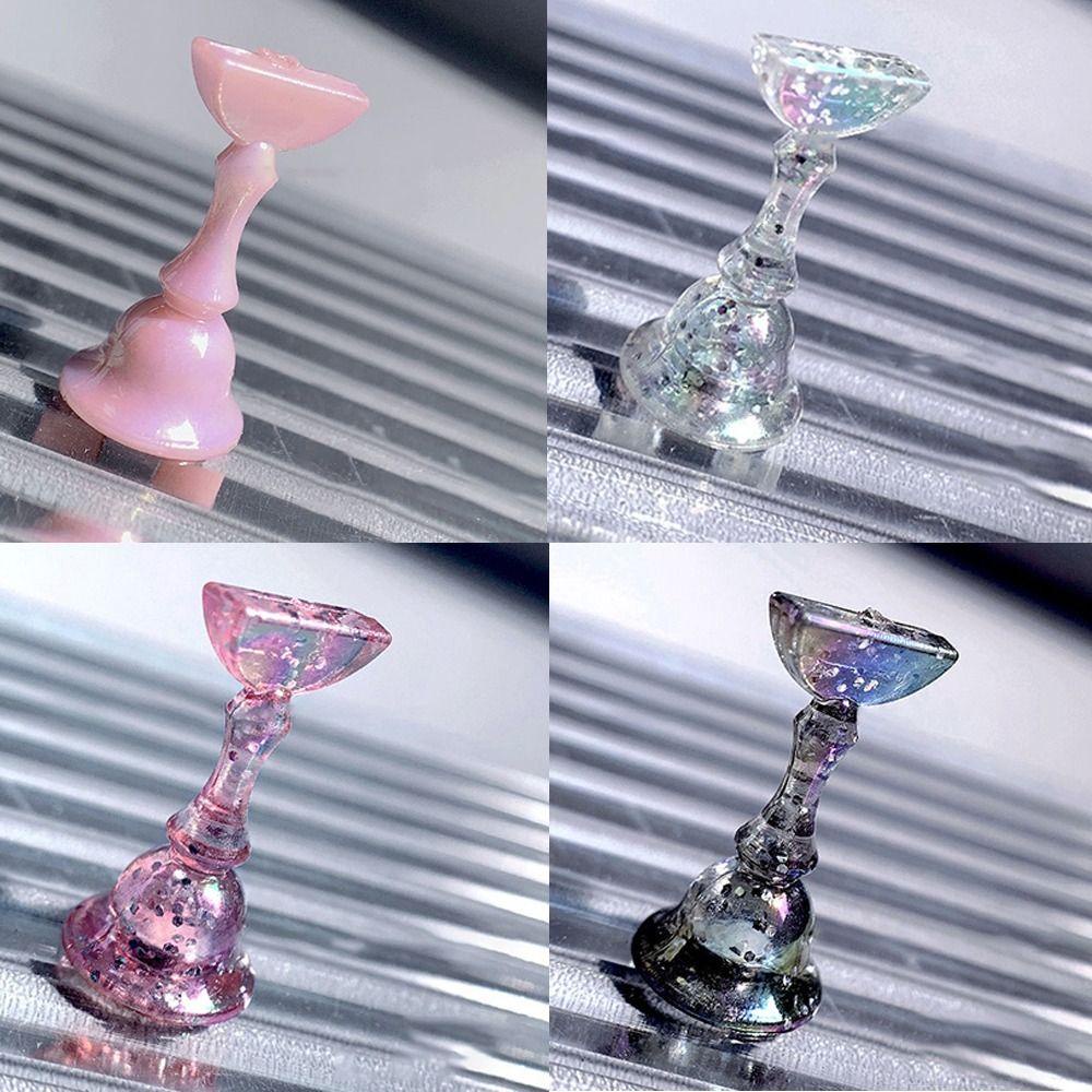 Needway   Tempat Ujung Kuku Palsu Aurora Cewek Nail Display Stand Salon Rak Mandi Tekan Pada Kuku Nail Art Stand Praktek