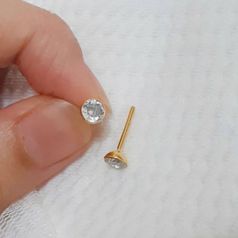 anting anak diamond zicron 3,5 mm anti luntur antj iritasi