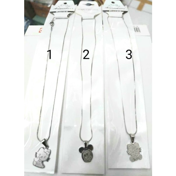 kalung anak titanium liontin silver