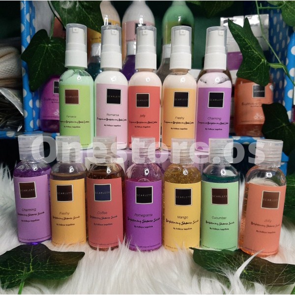 PROMO Scarlet Whitening Body Lotion 60ml / Scarlett Mini LOTION MINI SIZE /ROMANSA/CHARMING/JOLLY/FANTASIA/FRESHY/HAPPY