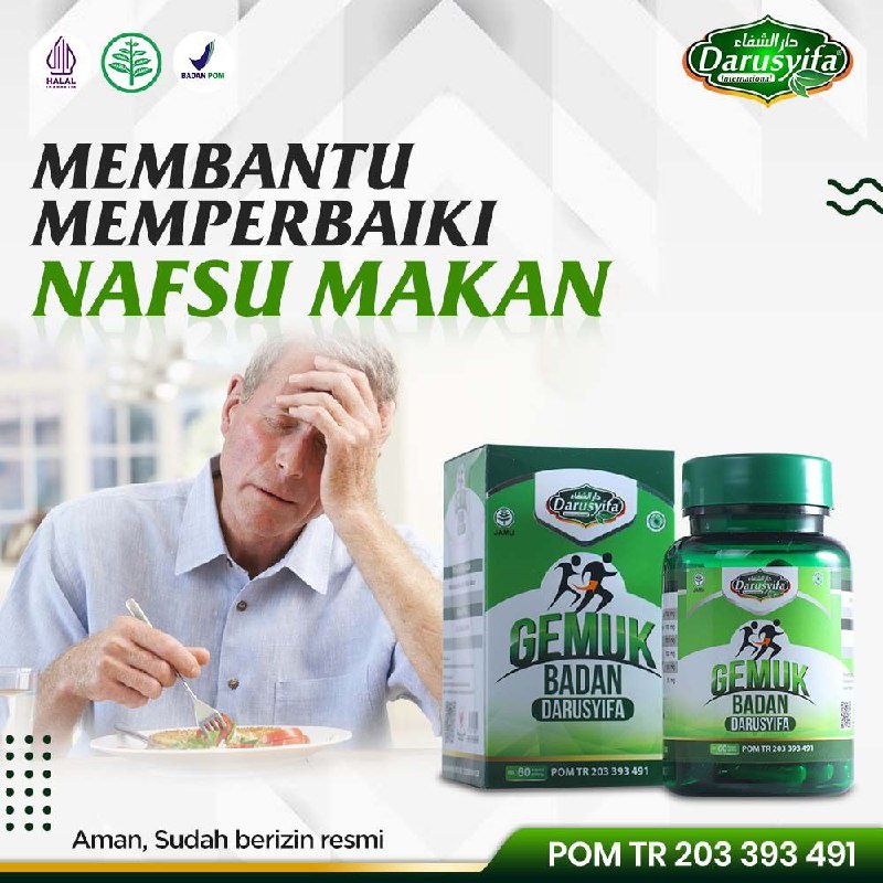 

Kapsul Penggemuk Badan Darusyifa Gemuk Maxs isi 60 Kap