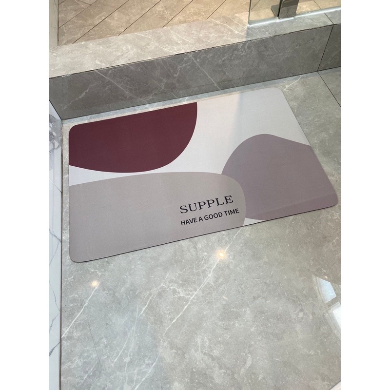 KESET KAKI DIATOMITE SEGI ANTI SLIP - KESET LENTUR GREENLAND MODERN KAMAR MANDI LEMBUT - KESET NYERAP AIR ANTI BAU / ANTI BAKTERI