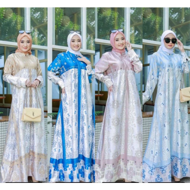 Gamis Wanita Pakaian Muslim Wanita Gamis Bermotif