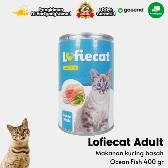 Makanan Kucing Basah Wet Food Lofiecat Can 400gr Adult Ocean Fish