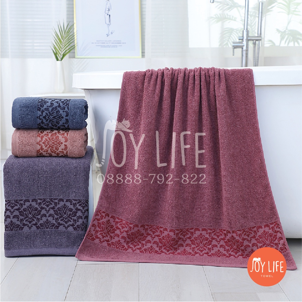 Handuk mandi katun 70cmx140cm / handuk dewasa / motif eboni tebal dan lembut
