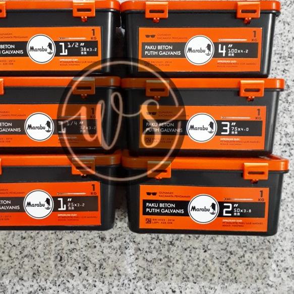 Paku beton marabu 2inch 5cm paku beton putih marabu 1dus 1kg