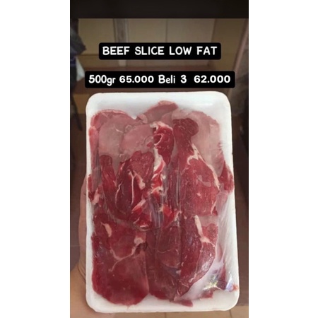

Beef slice non fat