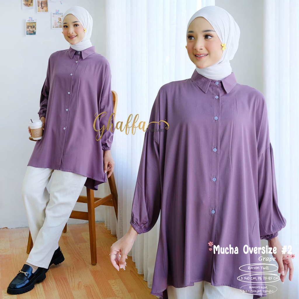 BLOUSE WANITA / BLOUSE RAYON JUMBO LD 140 / BAJU WANITA LENGAN PANJANG