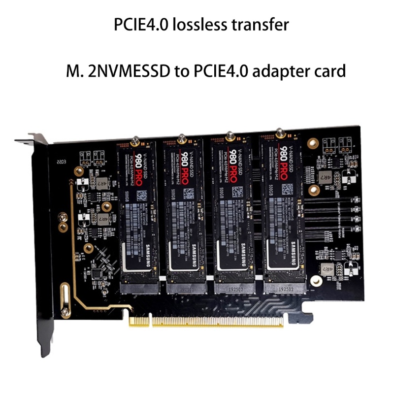 Zzz PCI Express 4.0 x16 Ke 4 Port M.2 NVME SSD Raid Card VROC Riser Card