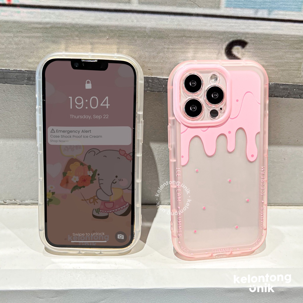 (Seri 1) For iPhone - Melting Ice Cream Shock Proof Case