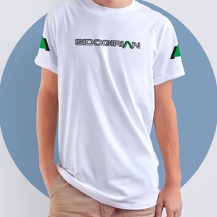 A001 Kaos Sidogirian Putih Lengan Pendek Cotton Combed 24S Premium