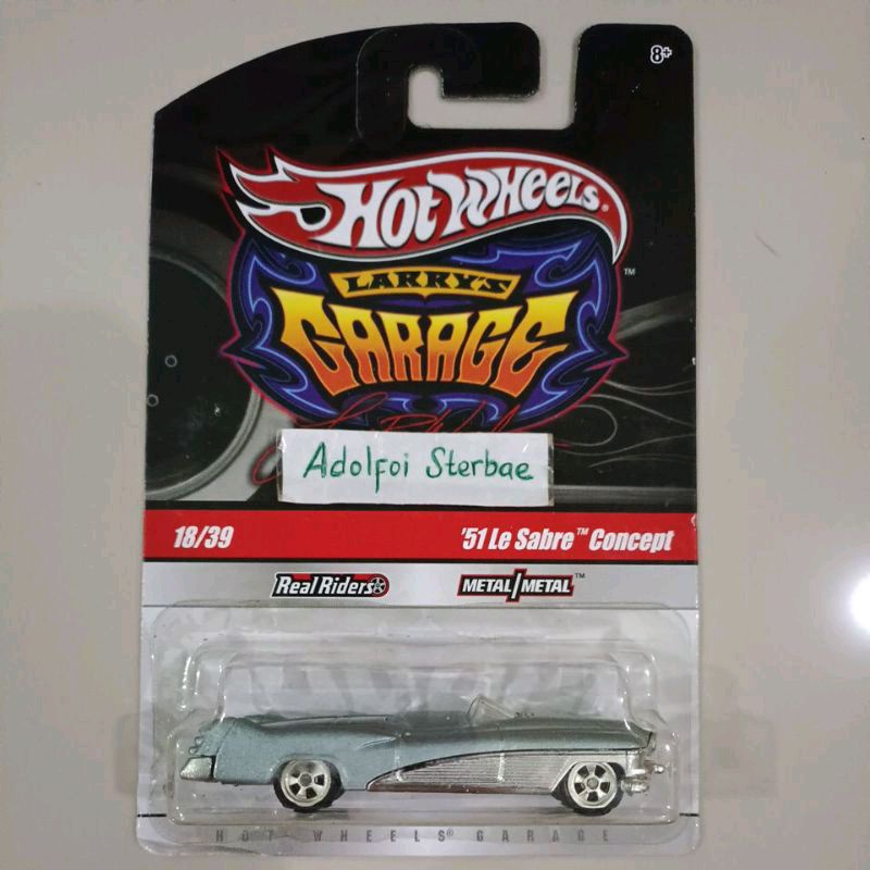 hotwheels hot wheels larry's garage '51 le sabre concept real riders ban karet 18/39