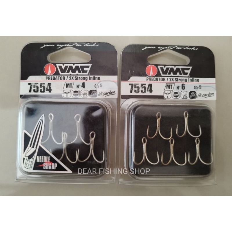 Kail Pancing Treble Hook VMC 7554 MT Predator 2X Strong