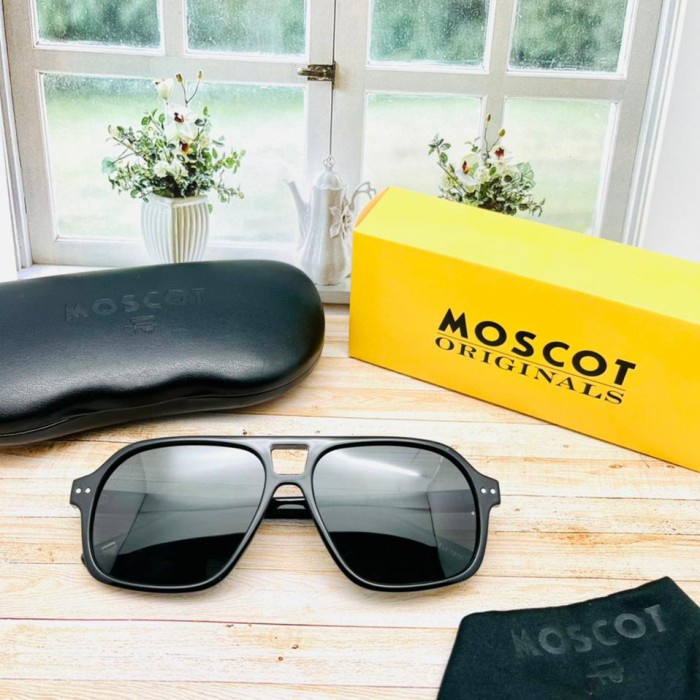 kacamata sunglasses moscot Bjorn large black glossy