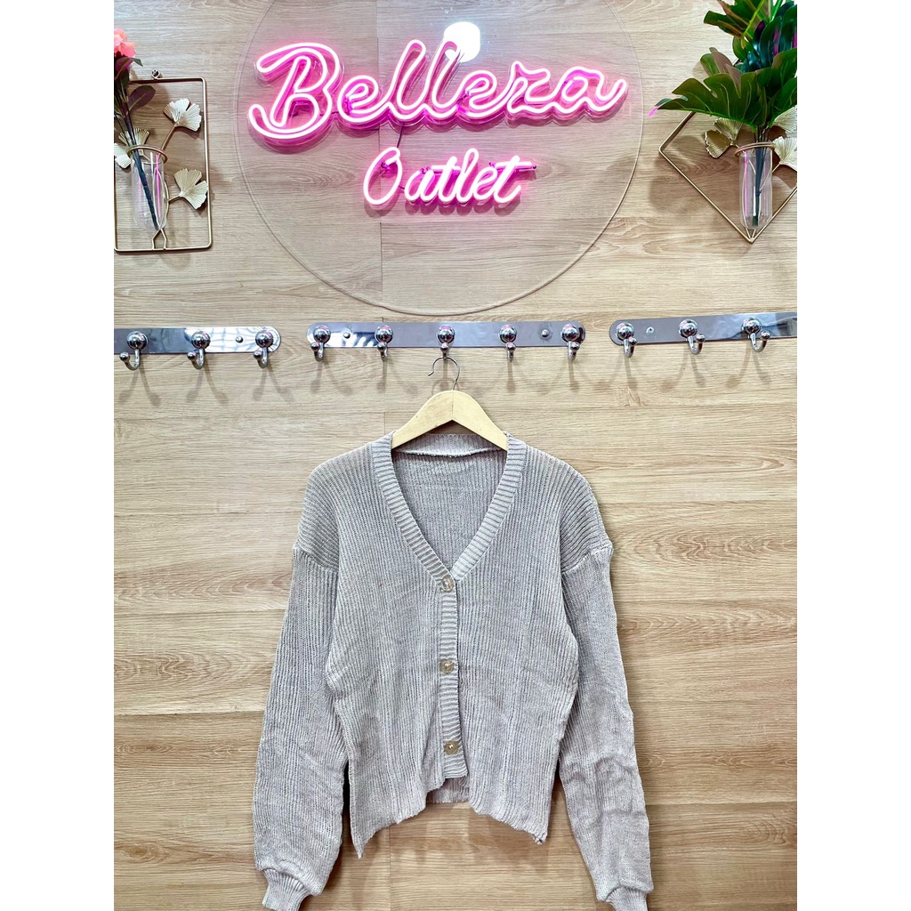 Belleza outlet baju rajut Cardigan rajut atasan wanita Nayla Crop