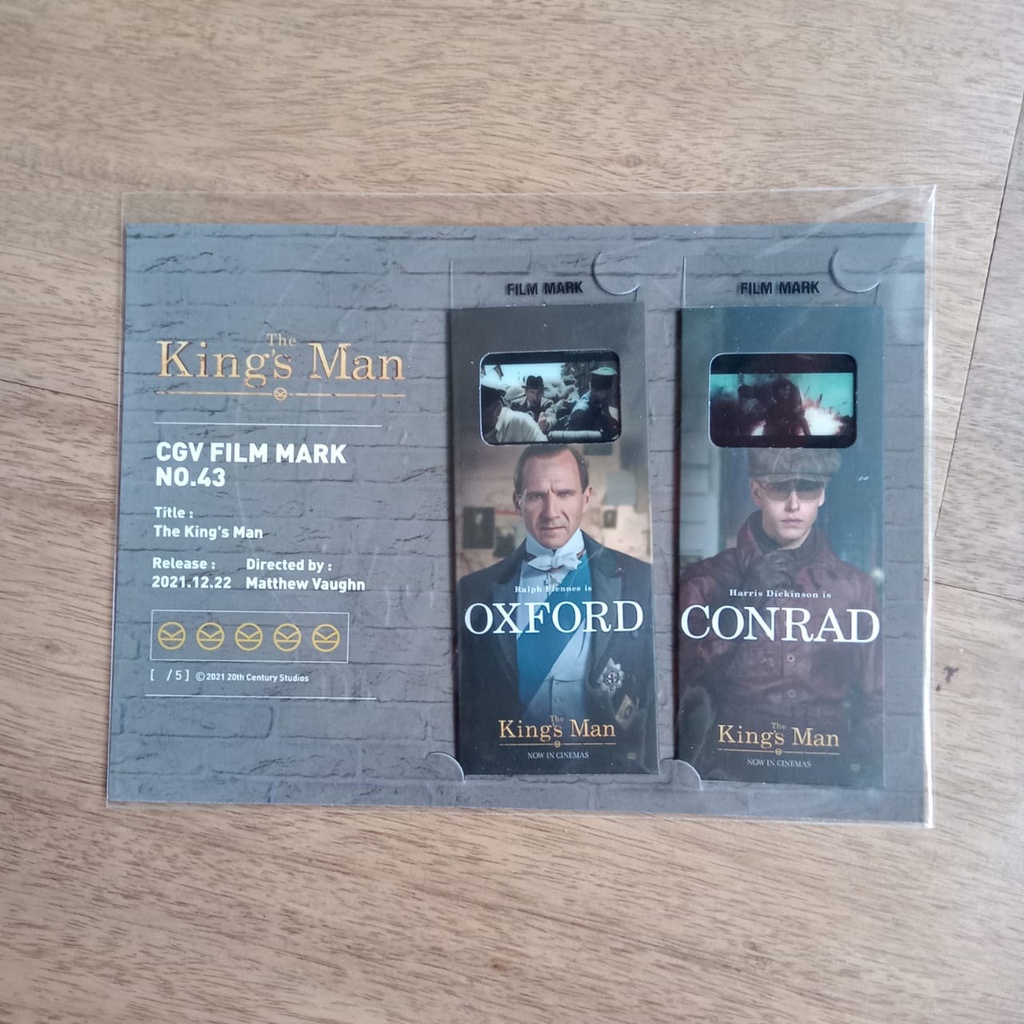 film mark (cgv korea) kingsman // collectible ticket ct tiket megabox cineq xxi marvel dc