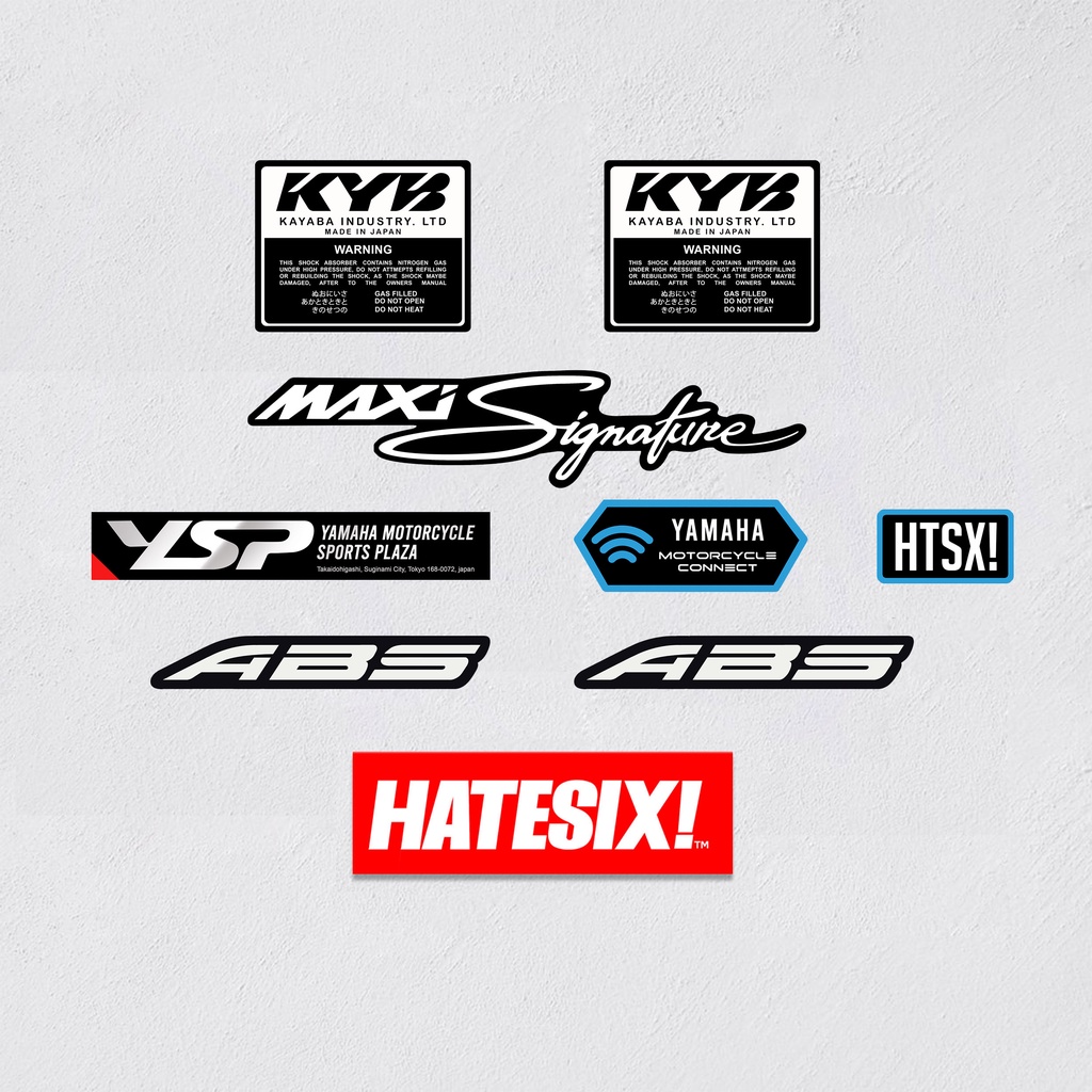 Sticker Stiker Decal Yamaha Nmax Aerox Connected Hatesix