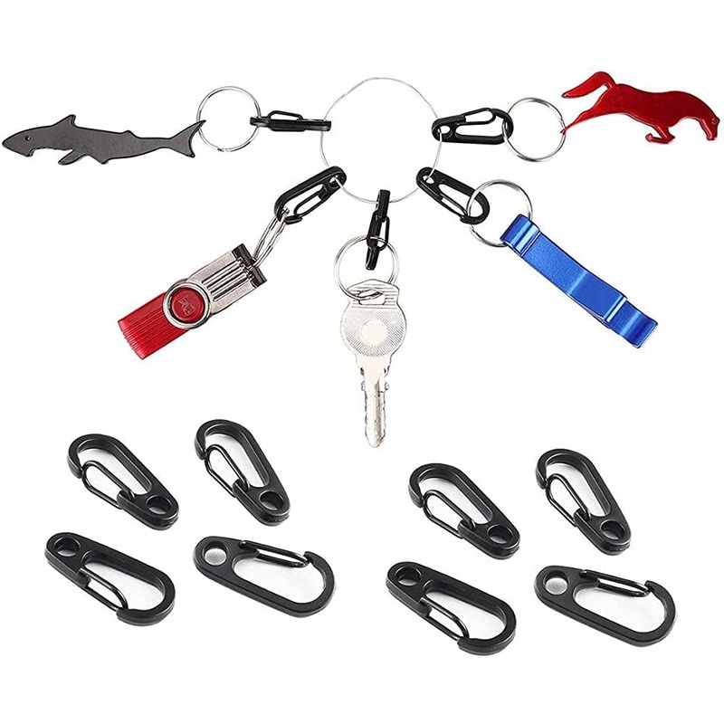 5pcs Carabiner Mini Portable Bahan Zinc Alloy Untuk Mendaki Gunung