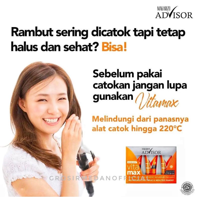 MAKARIZO ADVISOR VITAMAX - DEEPLY INTENSIVE HAIR MULTIVITAMIN TREATMENT - VITAMIN RAMBUT AGAR RAMBUT KEMBALI BERKILAU, LEMBUT, SEHAT DAN MUDAH DIATUR