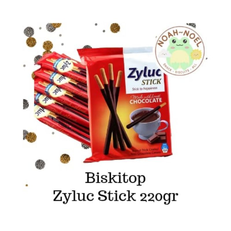 

NN - BISKITOP Zyluc Stick 220gr Biskuit stik lapis cokelat Pocki Cemilan anak enak dan renyah