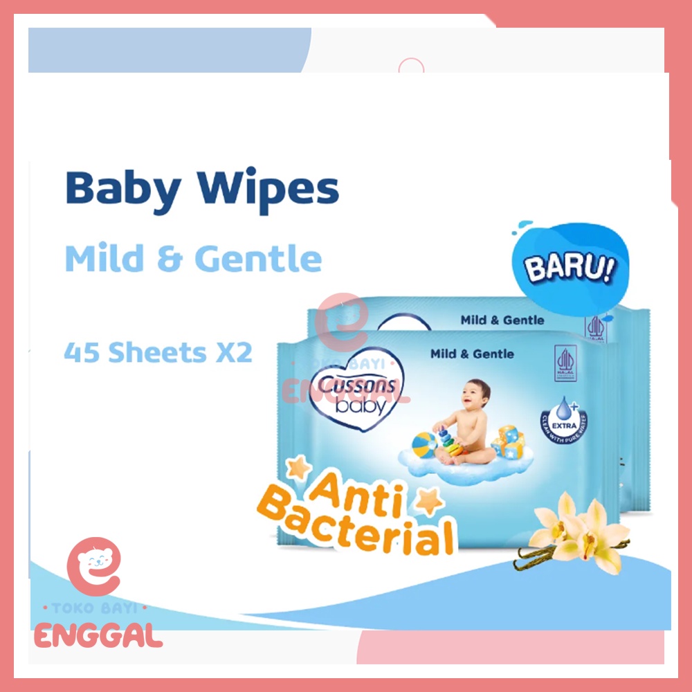 2pcs Cussons Baby Wipes 45s NEW (Buy 1 Get 1)