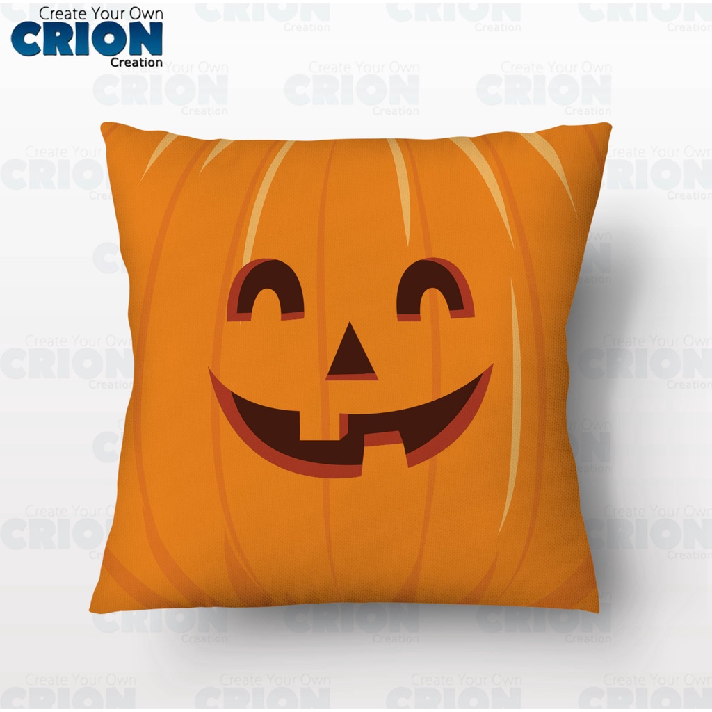Bantal Halloween - Pumpkin Scary Face - souvenir / kado - By Crion