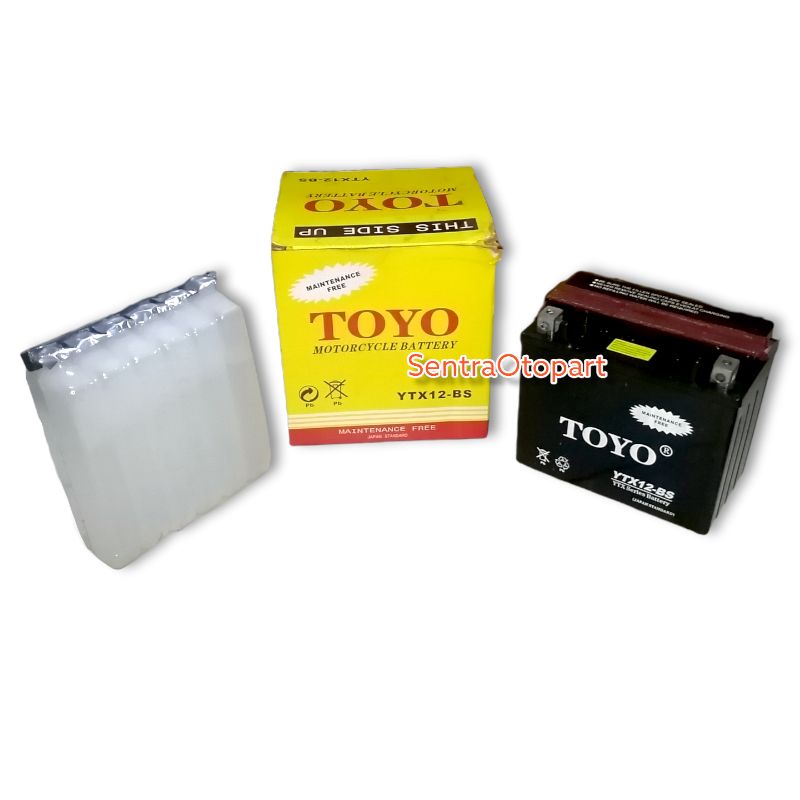 Accu aki kering moge ytx-12bs toyo