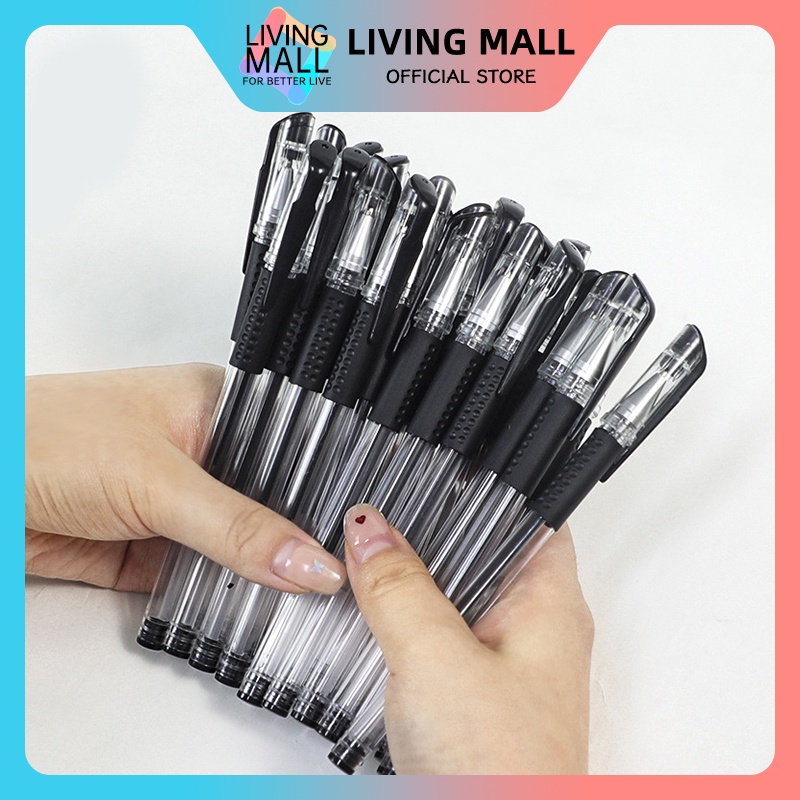 Jual Pulpen Hitam Mm Pen Gel Mini Pena Jel Kepala Mata Jarum Pulpen