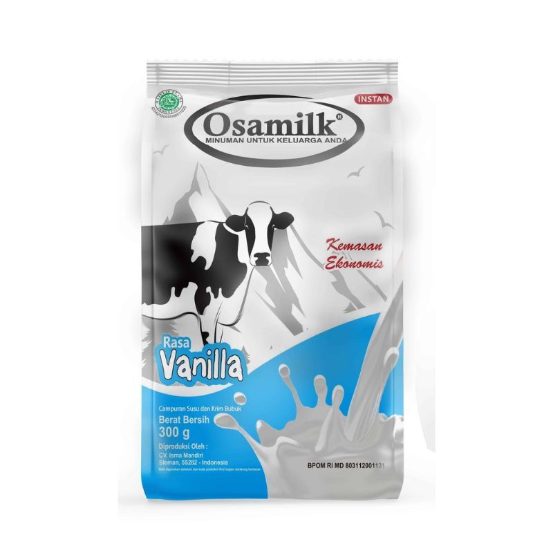 

Susu Osamilk 300GRAM Kemasan Ekomomis Rasa Vanila