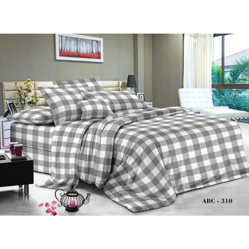 SPREI AESTHETIC | SPREI MOTIF KOTAK KOTAK | SPREI MOTIF KOREA