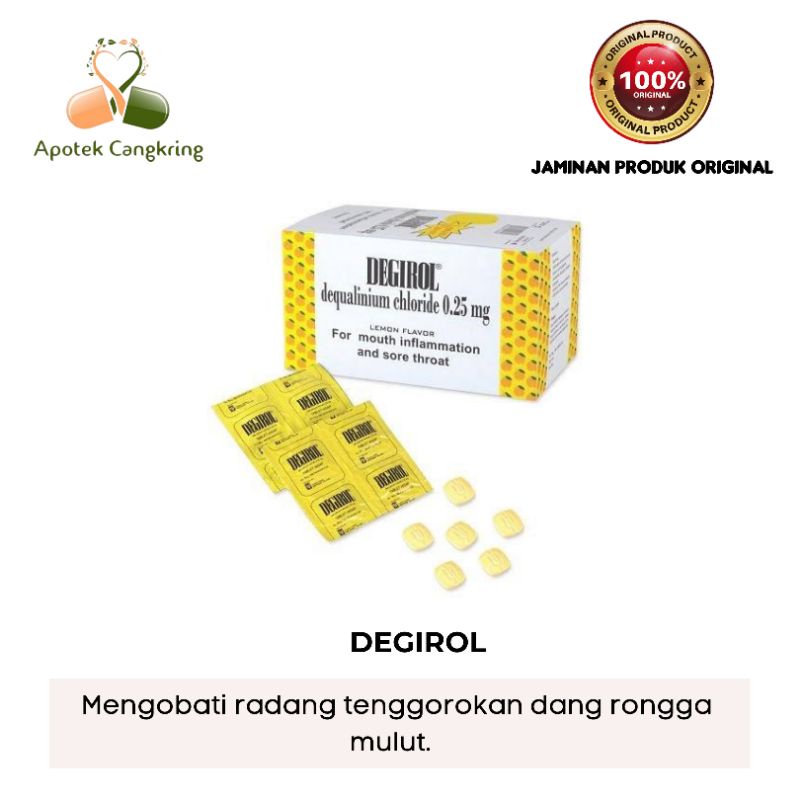 DEGIROL ISI 4 & 10 TABLET | OBAT HISAP RADANG TENGGOROKAN