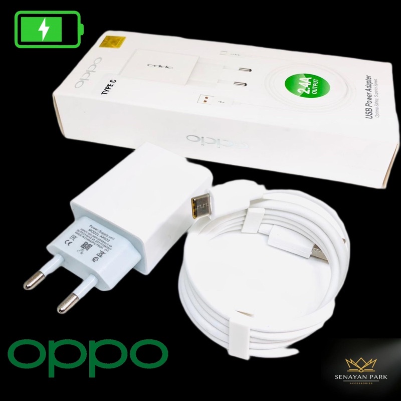 charger ori oppo 2.4A real ic MICRO &amp; type C for android smartphone  Micro Dan Type C Promo Sen