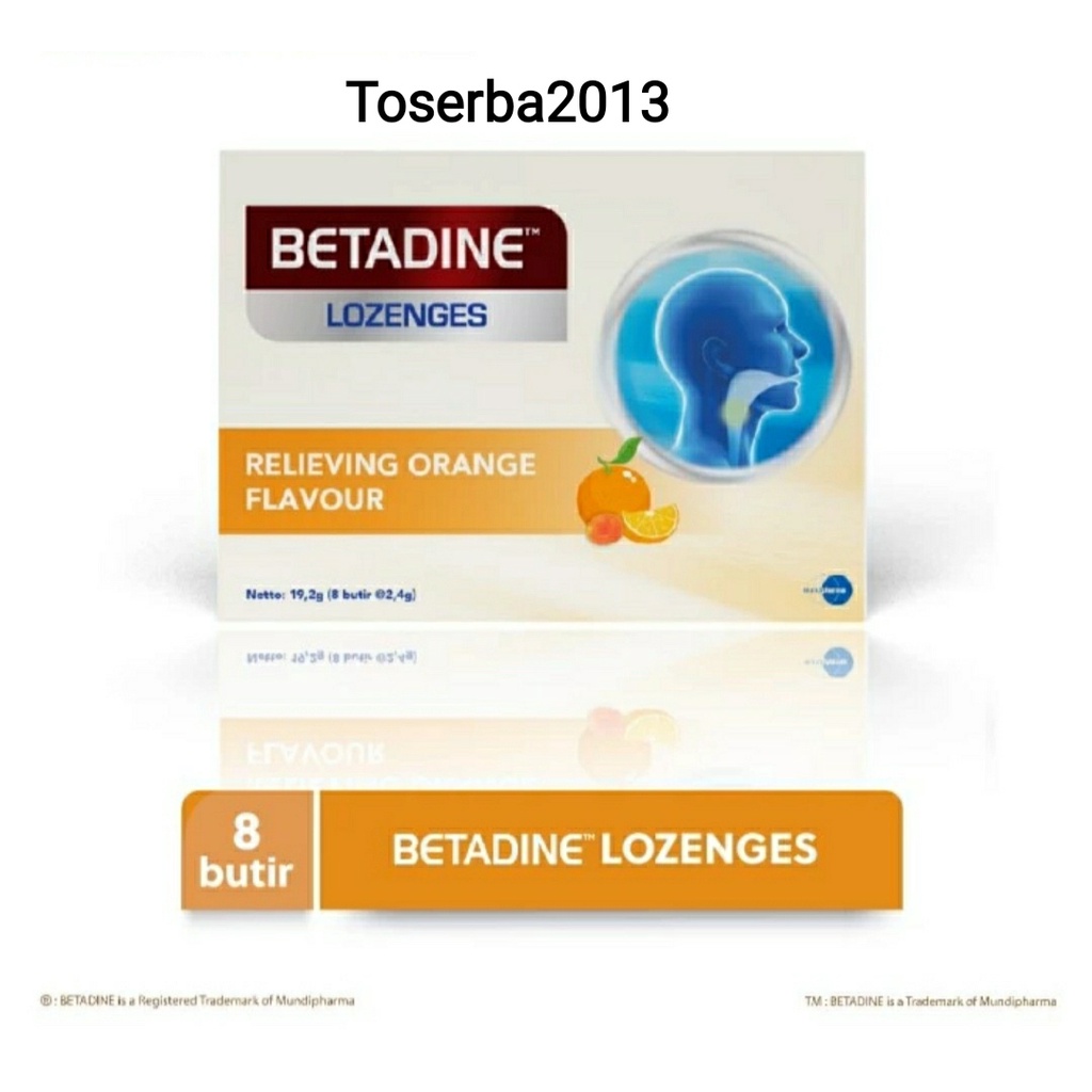 

Betadine Lozenges Relieving Orange Isi 8 Butir - Permen Pelega Tenggorokan PROMO