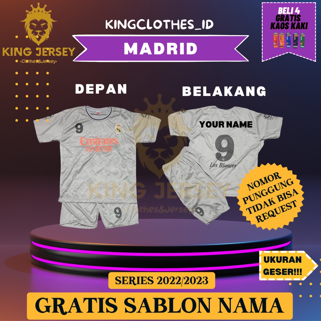 JERSEY BOLA ANAK MADRID