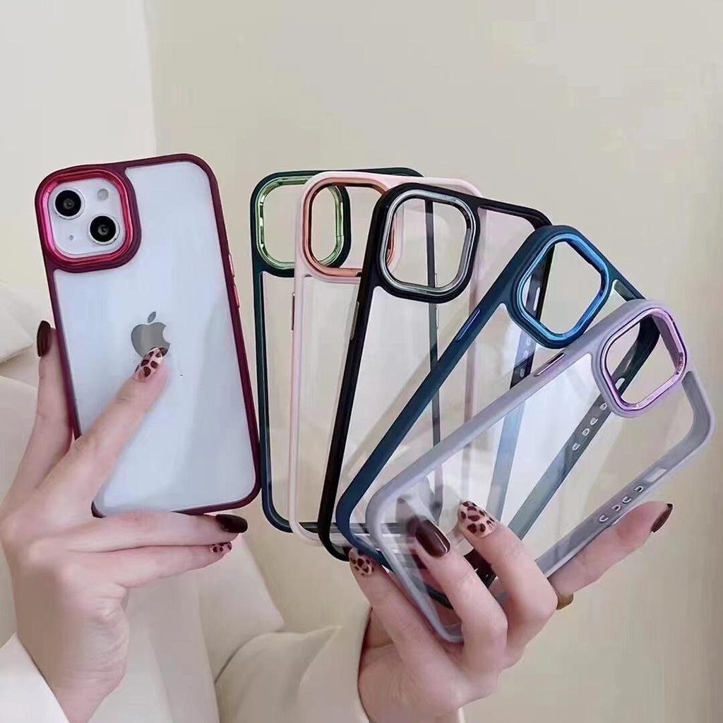 NEW CHROME METALIC case Oppo A16 A55 A54 A74 A95 A5s A12 A7 A11k Reno 7 hybrid chrome clear ultra HD