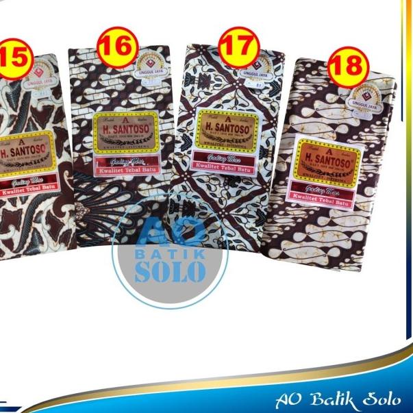 Kain Batik Jarik H Santoso Grade A Gading Mas Unggul Jaya Primisima - MOTIF CAMPUR