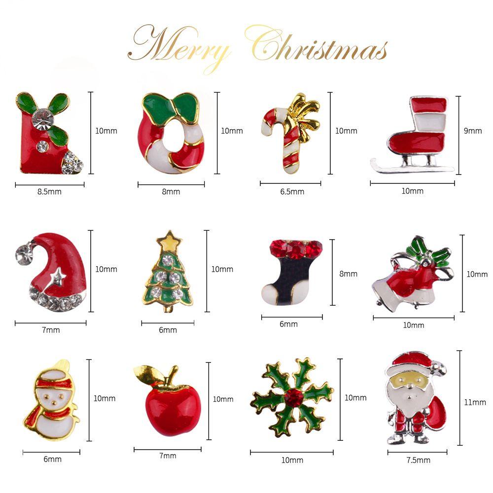 AUGUSTINA Agustin 3D Dekorasi Nail Art Glitter Logam Manicure Aksesori Wanita Salon Hiasan Kuku Nail Rhinestones