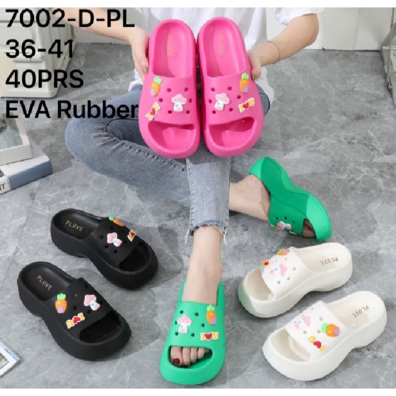 36-41 sandal eva rubber sendal wedges perempuan balance
