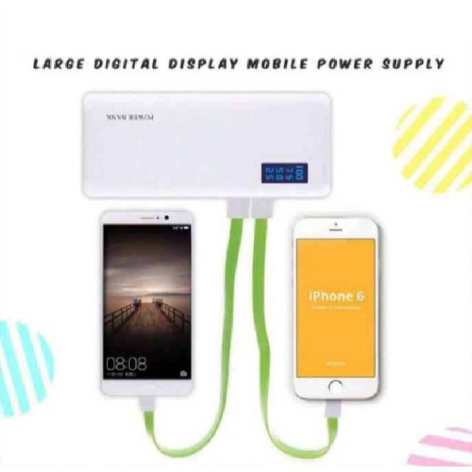 Power Bank Samsung Digital Leather 98000mAh 2 USB LED SENTER Micro USB for all smart phone