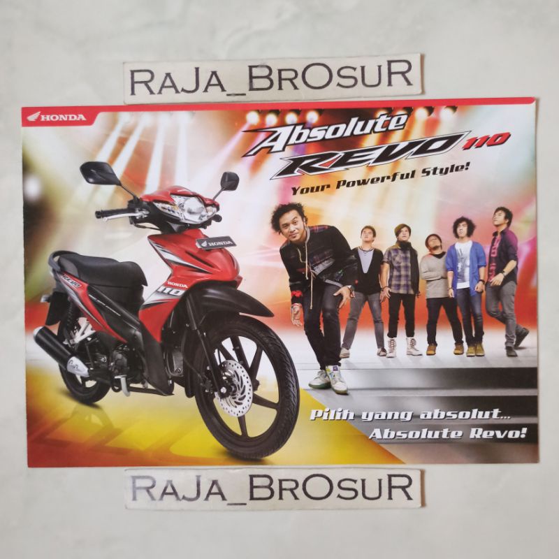 Poster brosur katalog leaflet Honda Revo Absolute 110 2009