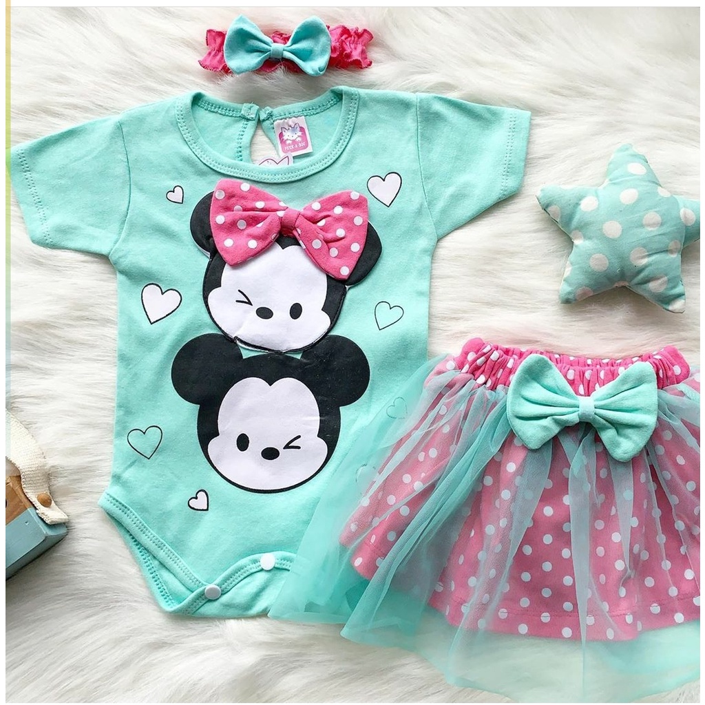 Baju setelan jumper rok celana gambar lucu pergi jalan fashion bayi cewek anak perempuan murah -twi