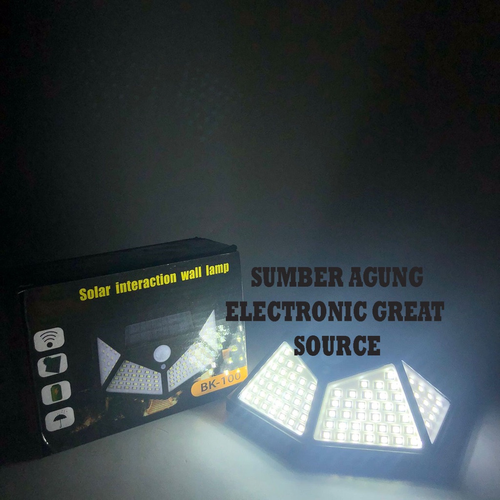 Lampu Dinding LED Tenaga Solar BK100 YM Dengan Sensor Gerak Cahaya Menyimpan Listrik