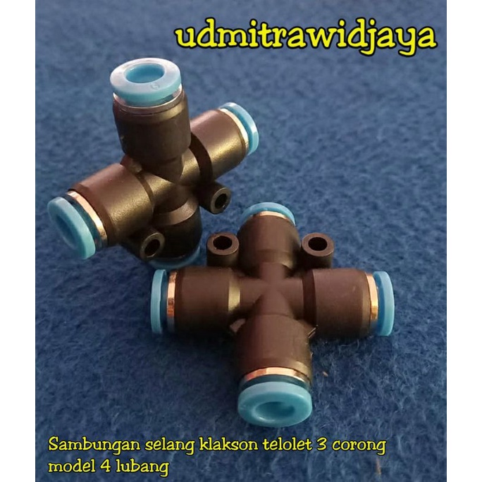 Sambungan Selang Ori Klakson Telolet 3 Corong 4 Lubang Nepel Klakson Telolet sambungan selang klakson telolet nepel neple klakson truck bus klakson telolet 3 corong fitting angin MPZA 6mm 8mm 10mm 12mm