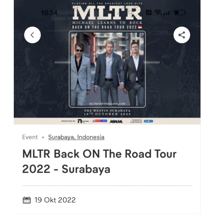 tiket konser mltr rabu 19 oktober 2022
