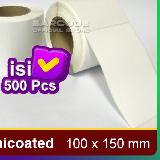 

KERTAS STICKER LABEL PRINTER BARE 100X150 MM SEMICOATED CORE BESAR