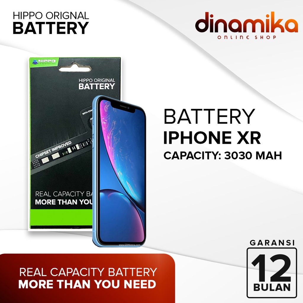 Hippo Baterai Battery Baterry 100% ORI Baterai Iphone XR 3030mAh Original Batere Premium Batu Batre Batrai Handphone Garansi Resmi