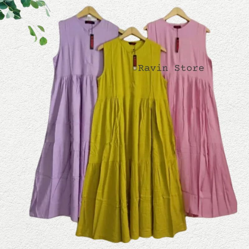 INNER DRESS RAYON/ DRESS TANPA LENGAN