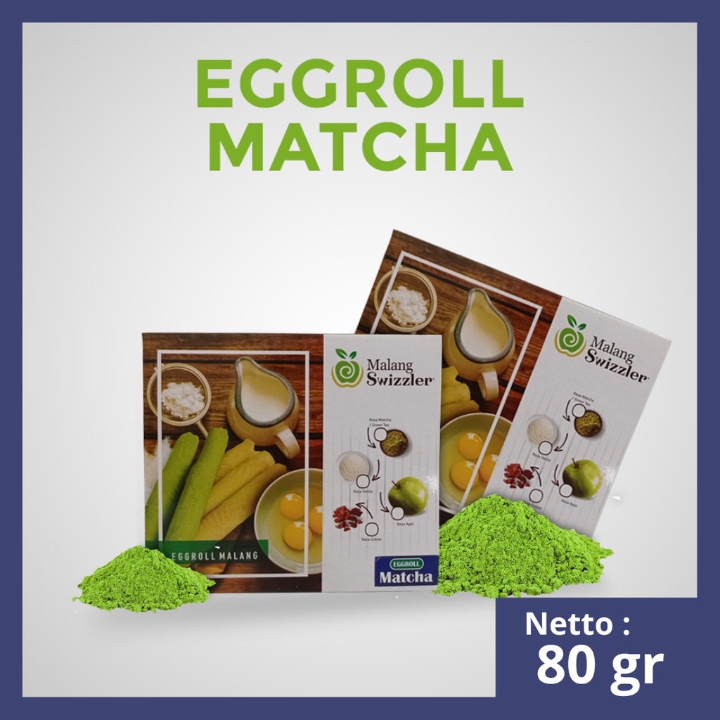 

Barin Egg Roll Matcha Green Tea Biskuit Malang Swizzler 80 Gram