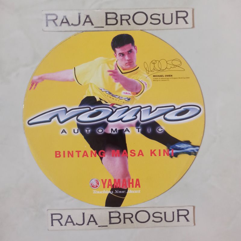 Poster brosur katalog leaflet Yamaha Nouvo lele Michael Owen 2002