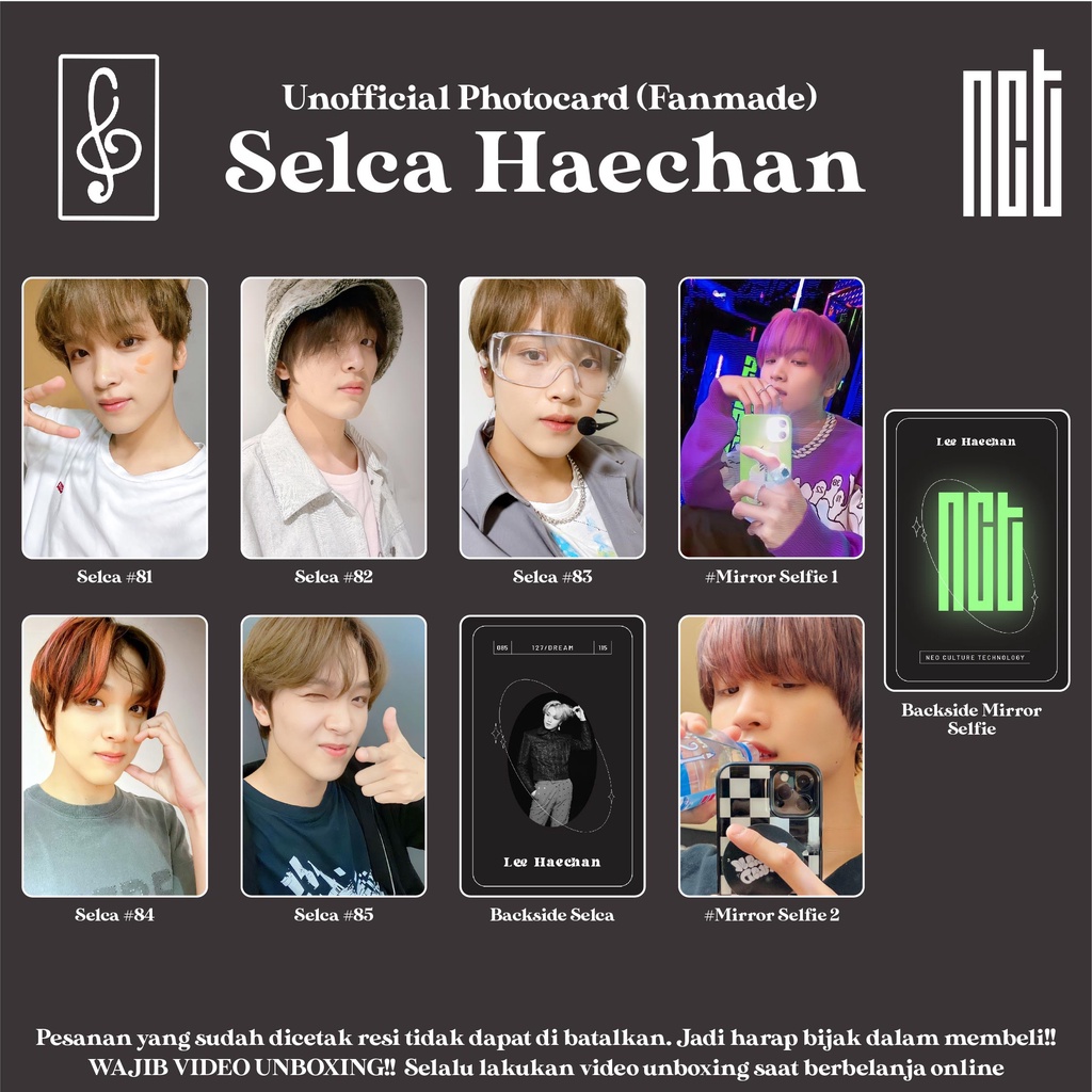 [SELCA NCT] PHOTOCARD HAECHAN MIRROR SELFIE FANMADE